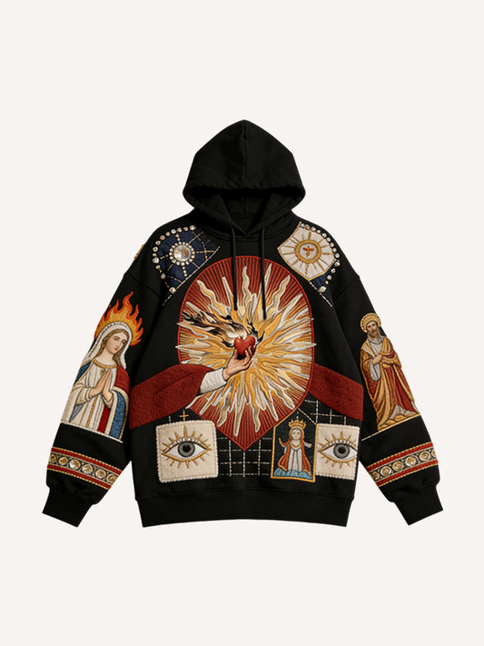 The Fire In My Heart Is Burning Constantly Print Hoodie