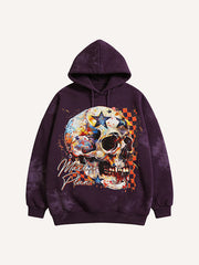 High-end hoodie with ancient skull print