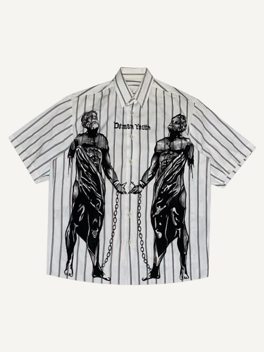 Angels and Demons Hand-Painted Trendy Shirt