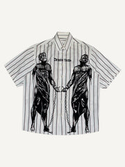 Angels and Demons Hand-Painted Trendy Shirt