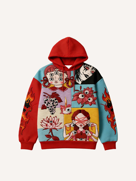 Horror Lolita Corduroy Hooded Sweatshirt