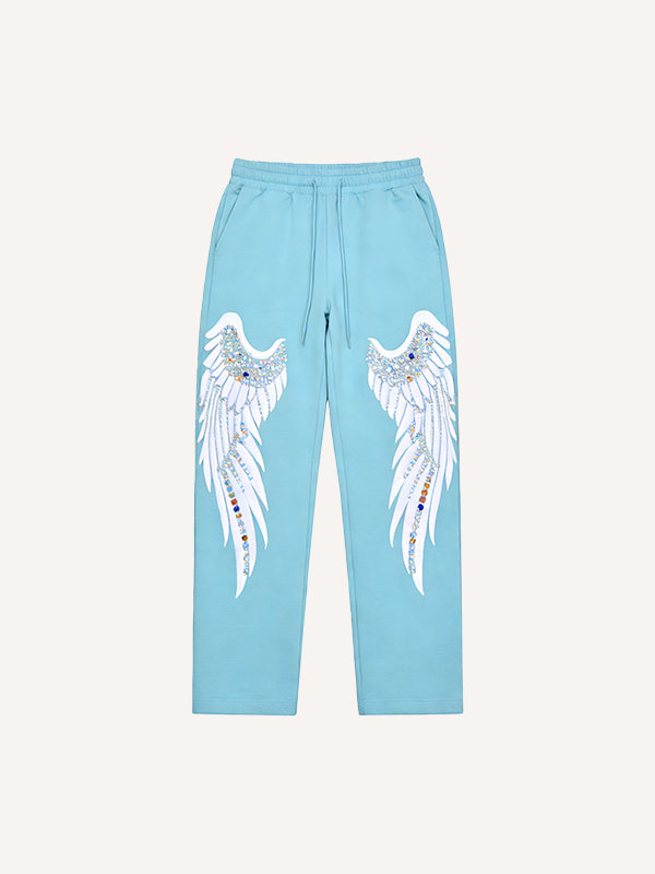 Angel Wings Rhinestone Pants