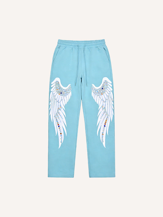 Angel Wings Rhinestone Pants