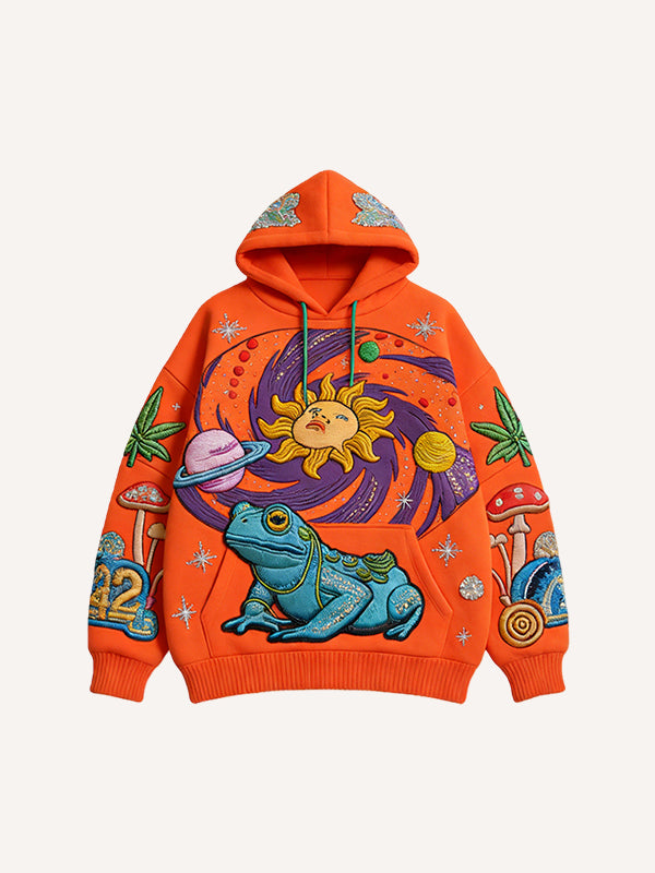 A super cool and uniquely printed gradient multi-color Valentine is Day gift sweatshirt