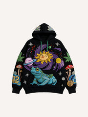 A super cool and uniquely printed gradient multi-color Valentine is Day gift sweatshirt