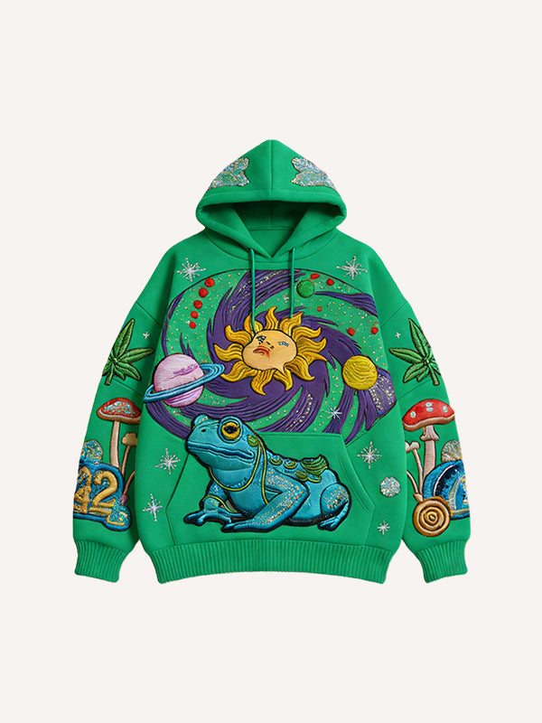 A super cool and uniquely printed gradient multi-color Valentine is Day gift sweatshirt