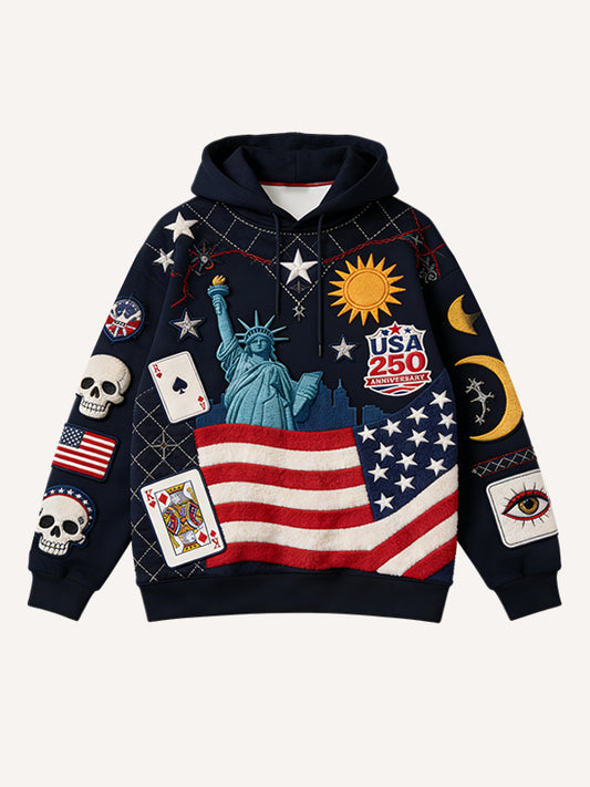 United States 250th Anniversary Graphic Print Hoodie