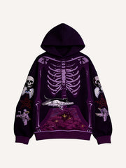 Hand-painted style printed high-end warm printed sweatshirt