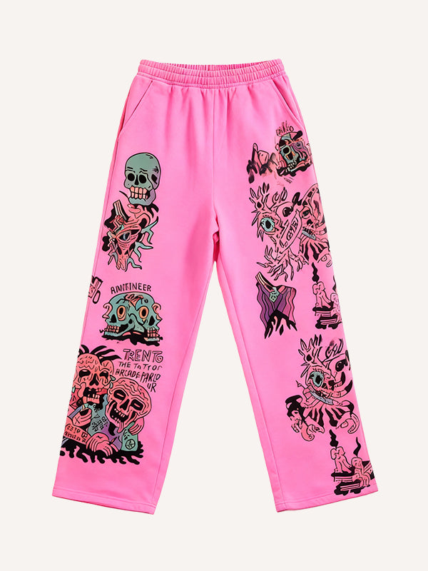 Little Monster Big Battle Y2K Classic Trendy Hooded Pants