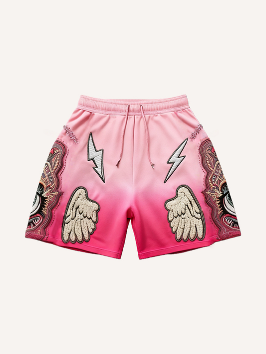 Flying Eye of Truth or Gods Eye Gradient Shorts