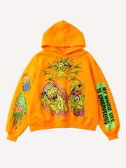 Alien Monster Battle Y2K Classic Trendy Hooded Sweatshirt