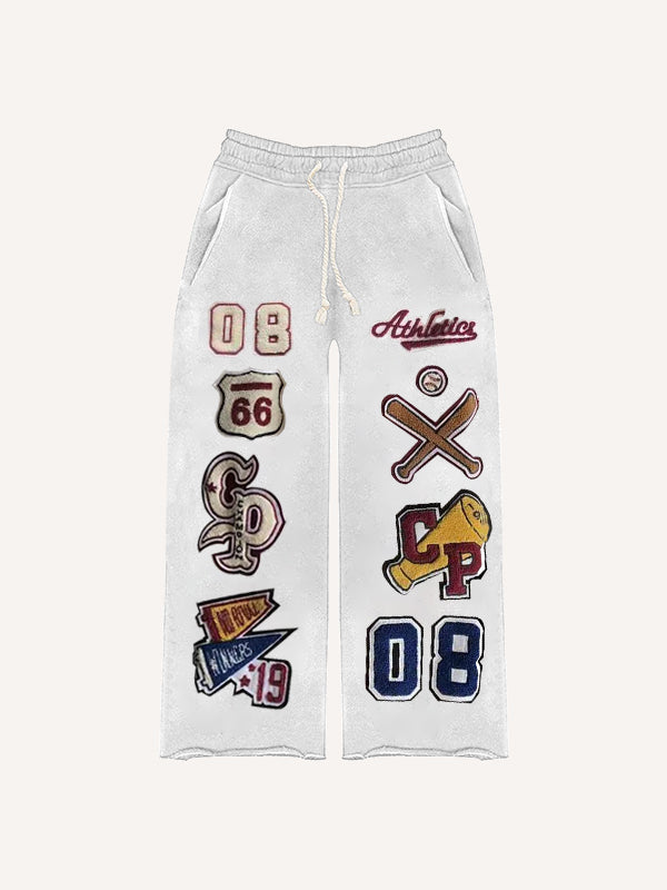 Patchwork distressed fashion Pants