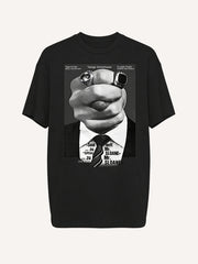 Vintage Mobster Fist & Suit Graphic T-Shirt