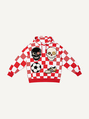 Plaid Legion Never Give Up Print Hoodie