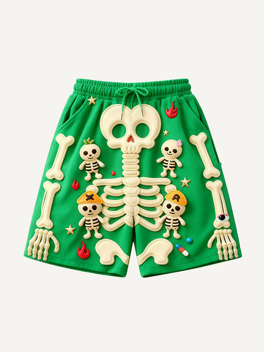 Multi-color cute skull candy man shorts