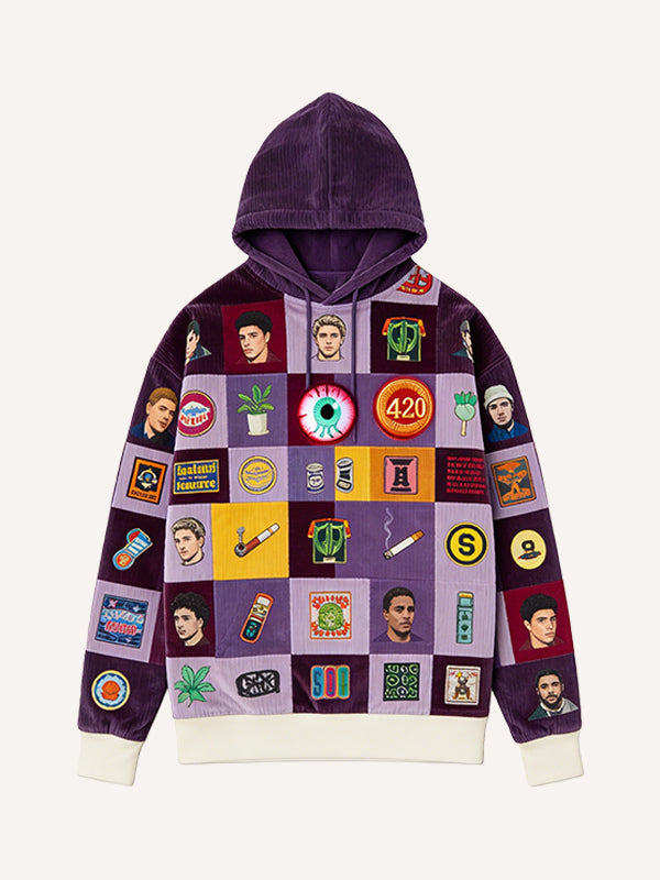 Each checkered print is a secret thickness print sweatshirt