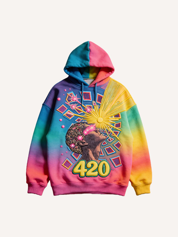 Colorful Monster Creatures 420 Theme Hoodie