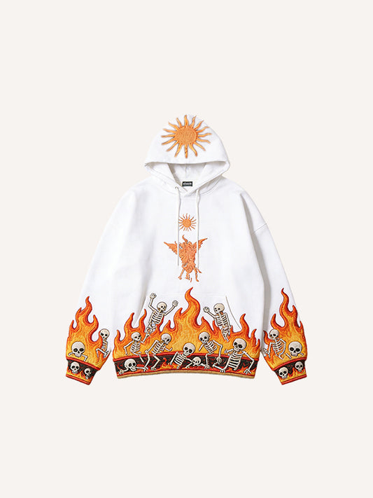 Angels Fallen to Hell Printed Sweatshirt-Pink