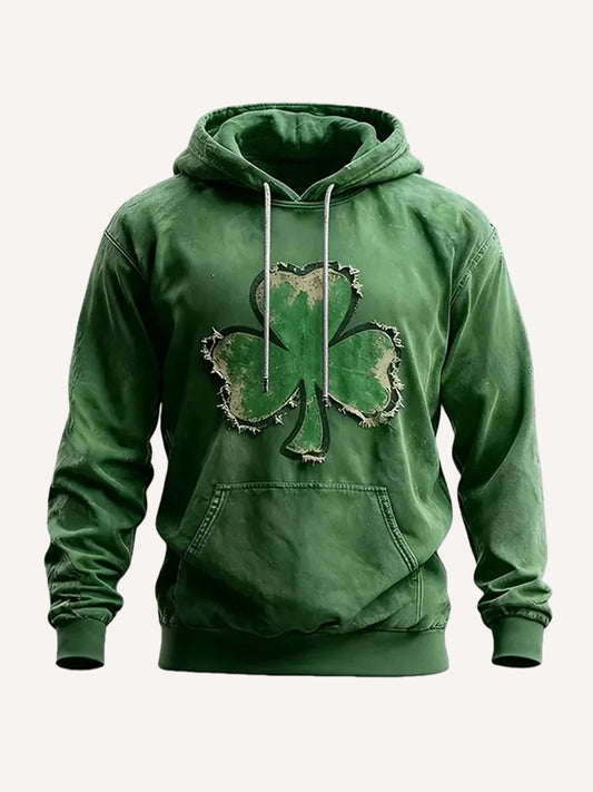 Multi-colored, distressed, machine-washable printed Adidas sweatshirt