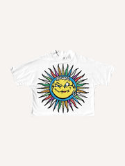 Sun God front and back print artist short sleeves