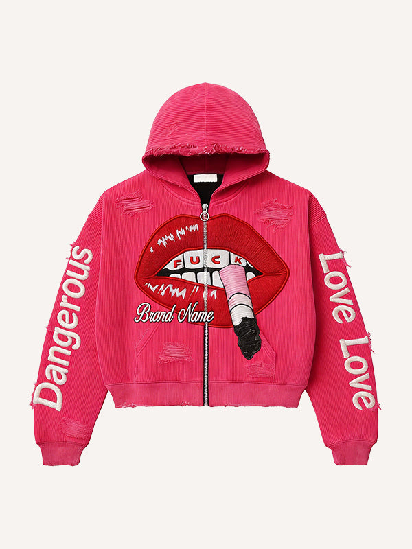 Dangerous Woman Corduroy High-Fashion Sweatshirt