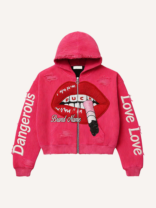Dangerous Woman Corduroy High-Fashion Sweatshirt