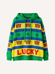 Like a King Good Luck Continuously Fashion Printed Sweatshirt