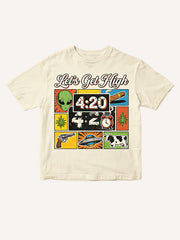 High-grade Cotton 420 Theme Printed Short Sleeve