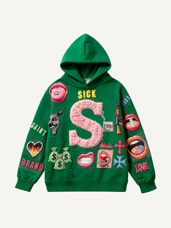 Dangerous Red Lips Comfortable Hooded Sweatshirt