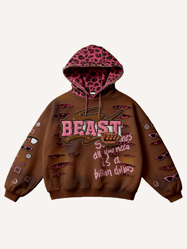 Wild Beast Night Fashion Street Hoodie