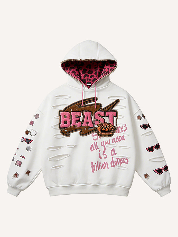 Wild Beast Night Fashion Street Hoodie
