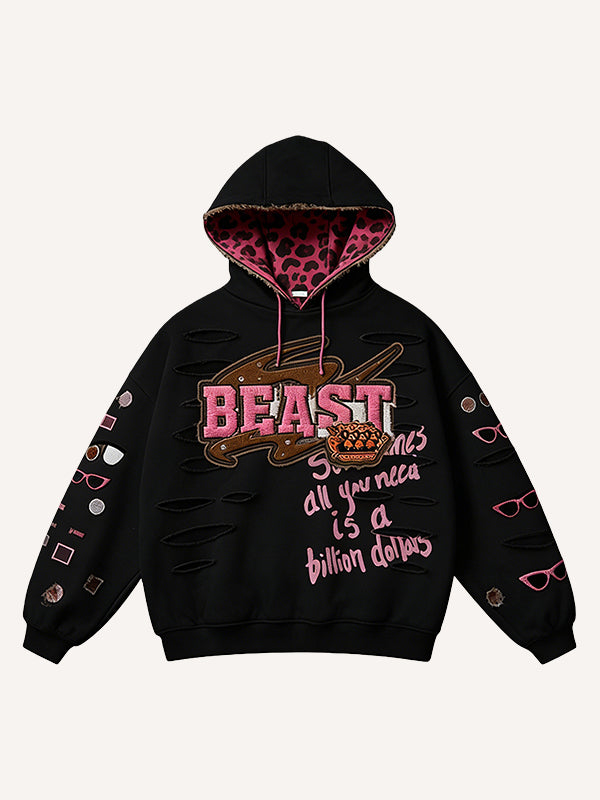 Wild Beast Night Fashion Street Hoodie