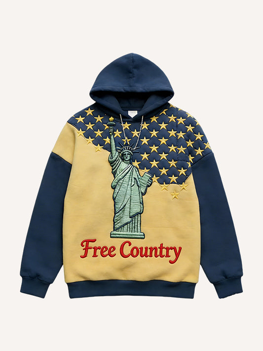 Free Soul Golden Legend Graphic Print Hoodie