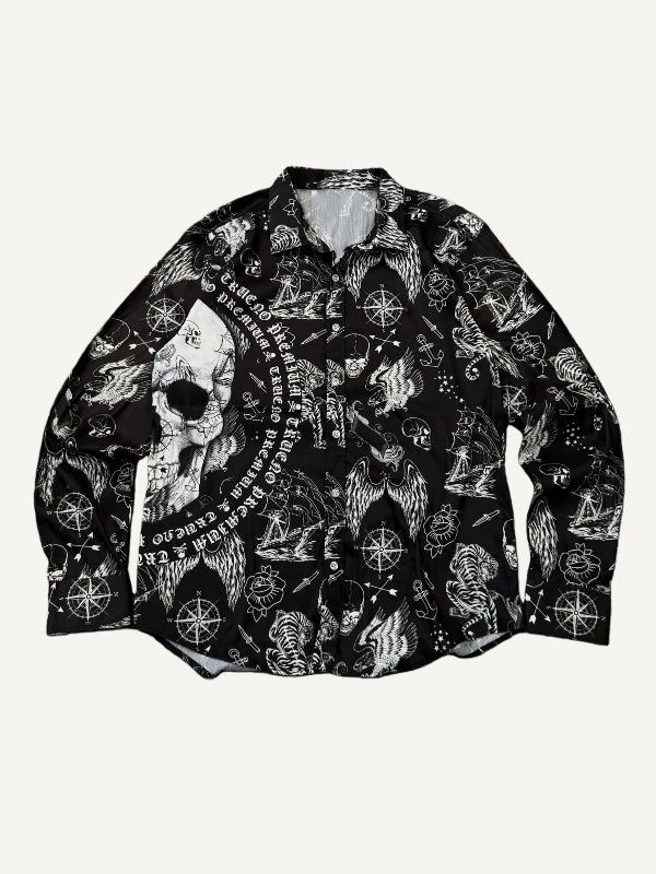 Gothic dark style handsome shirt