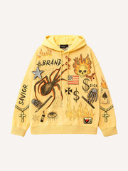 Broken Five Poisons Blessing Mysterious Powers of the East and West Printed Sweatshirt