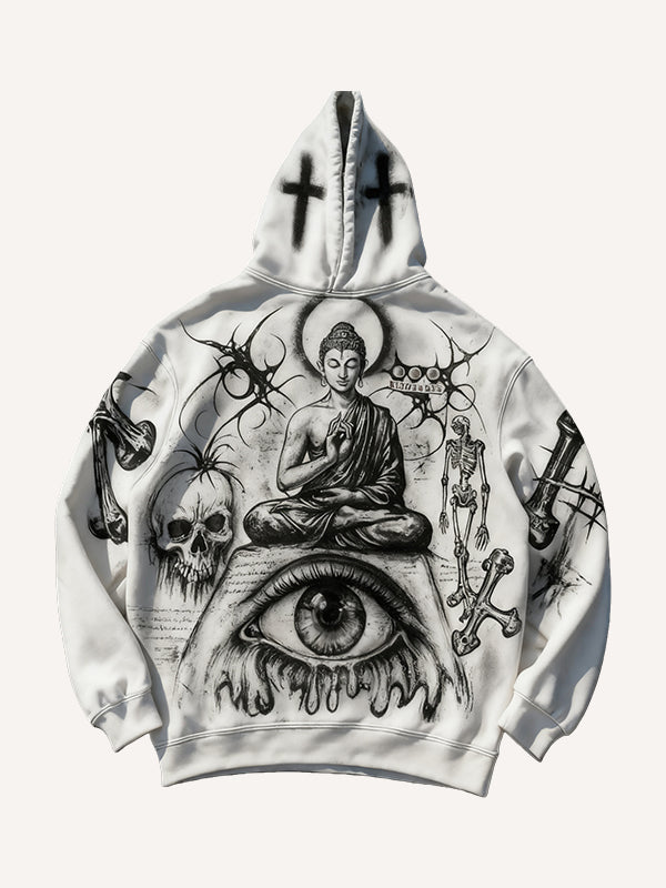 Prophet or Demon Eye Mysterious Power Print Hoodie