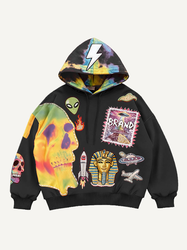 Were the pyramids built by aliens Loose hooded sweatshirt