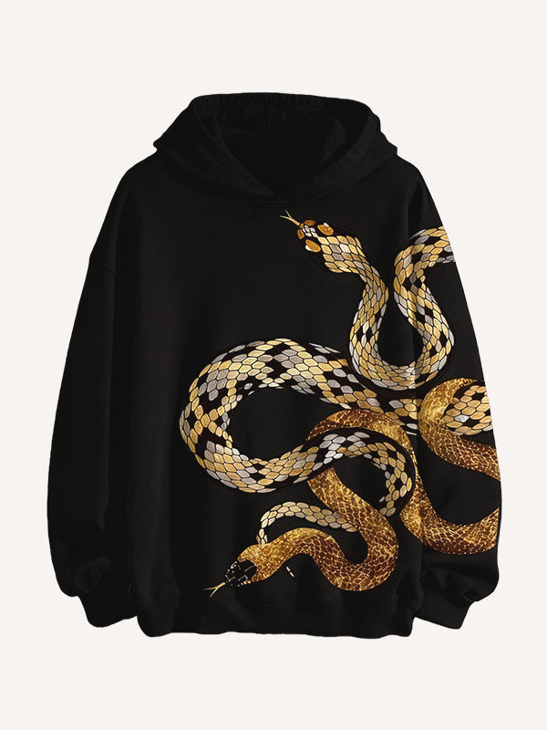 Golden Snake Flying Free and Unrestrained Fashion Hoodie