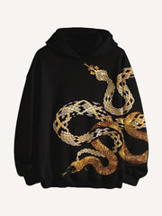 Golden Snake Flying Free and Unrestrained Fashion Hoodie