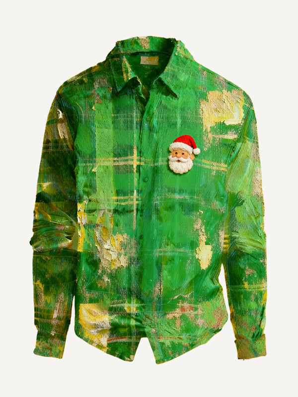 Christmas gift for dad stylish Santa Claus shirt