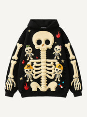 Multi-color cute skull candy man sweatshirt