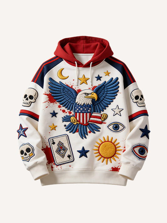 American Spirit in My Heart Essential Gift for Family Graphic Print Hoodie