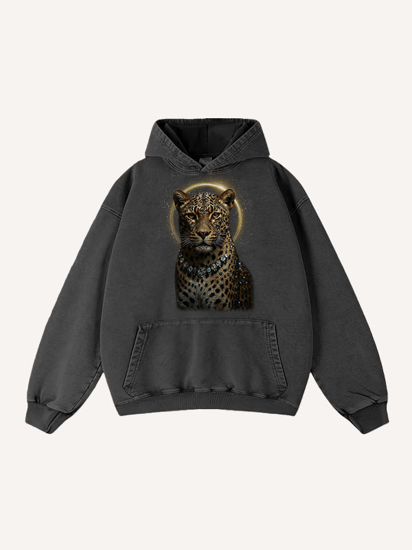 Heart Like a Cheetah Washed Cotton Sweatshirt