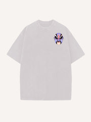 Chinese opera mask hand-painted personalized short-sleeved T-shirt