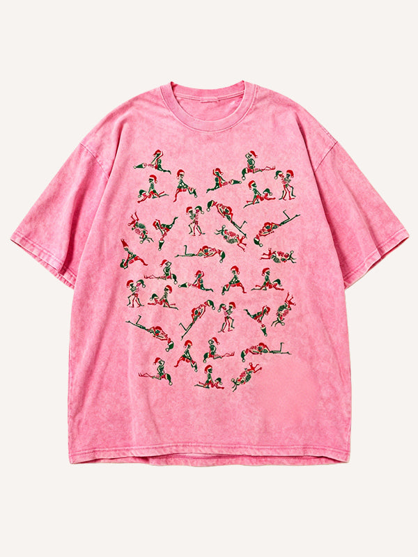 Santa Claus Secret Pattern Short-Sleeve T-Shirt