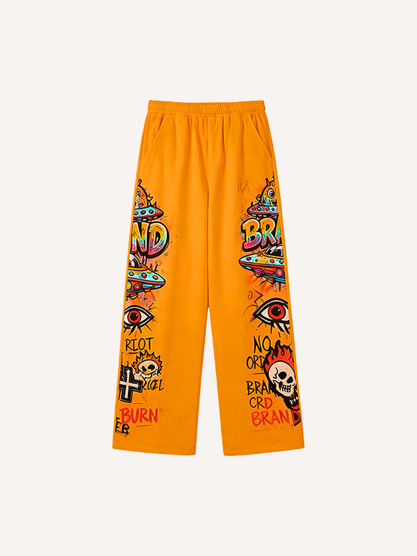 Invincible Monster Battle Warm Printed Pants
