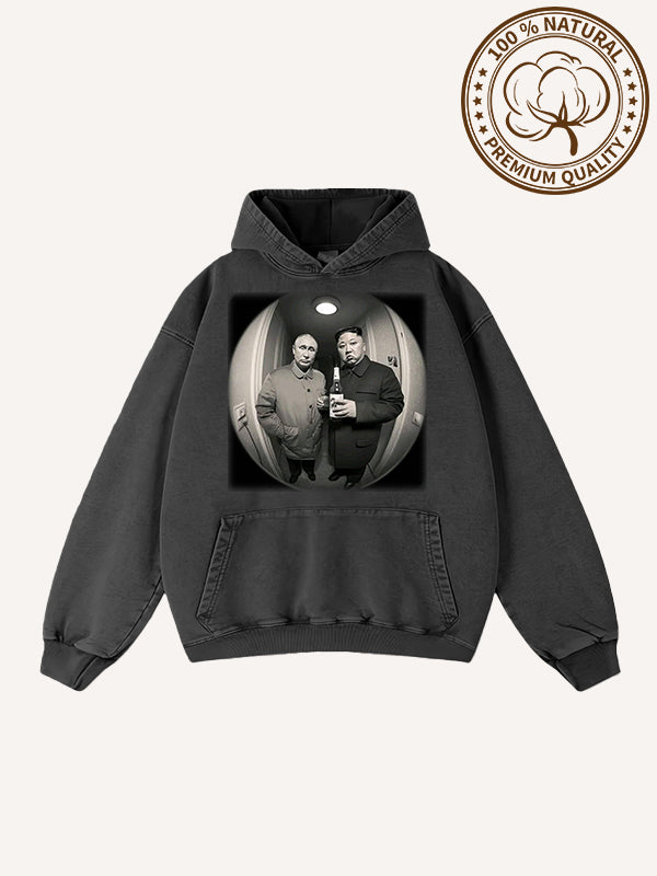 Hey bro those two guys invited me to go out for drinks and wash my trendy hoodie