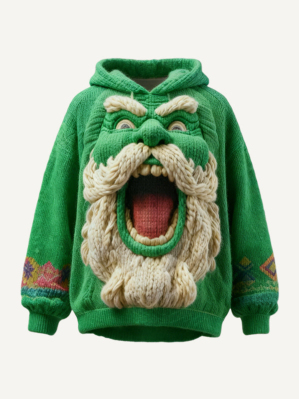 Happy Santa Claus 3D Print Funny Hoodie