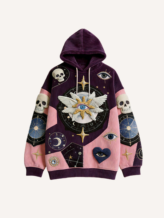 Angel Eyes Starry Sky Print Sweatshirt