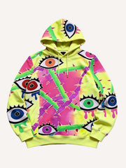 Graffiti Eye Print 2026 Trend Hoodie